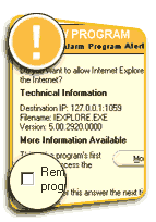 Le logiciel ZoneAlarm peut mémoriser les paramètres d\