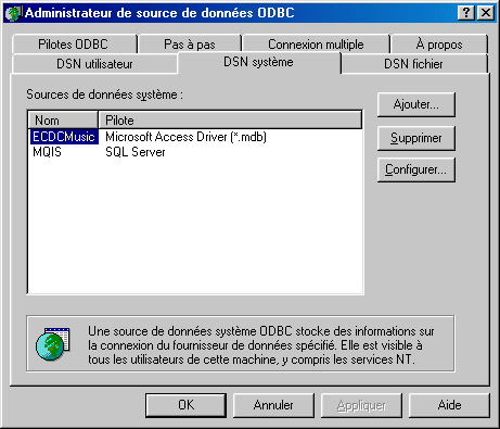Création d\'un DSN système